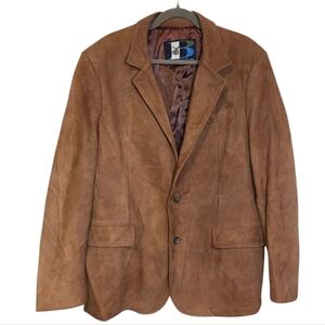 Breier Of Amsterdam Vintage Men's Suede Leather Blazer Jacket Coat Brown Size 46